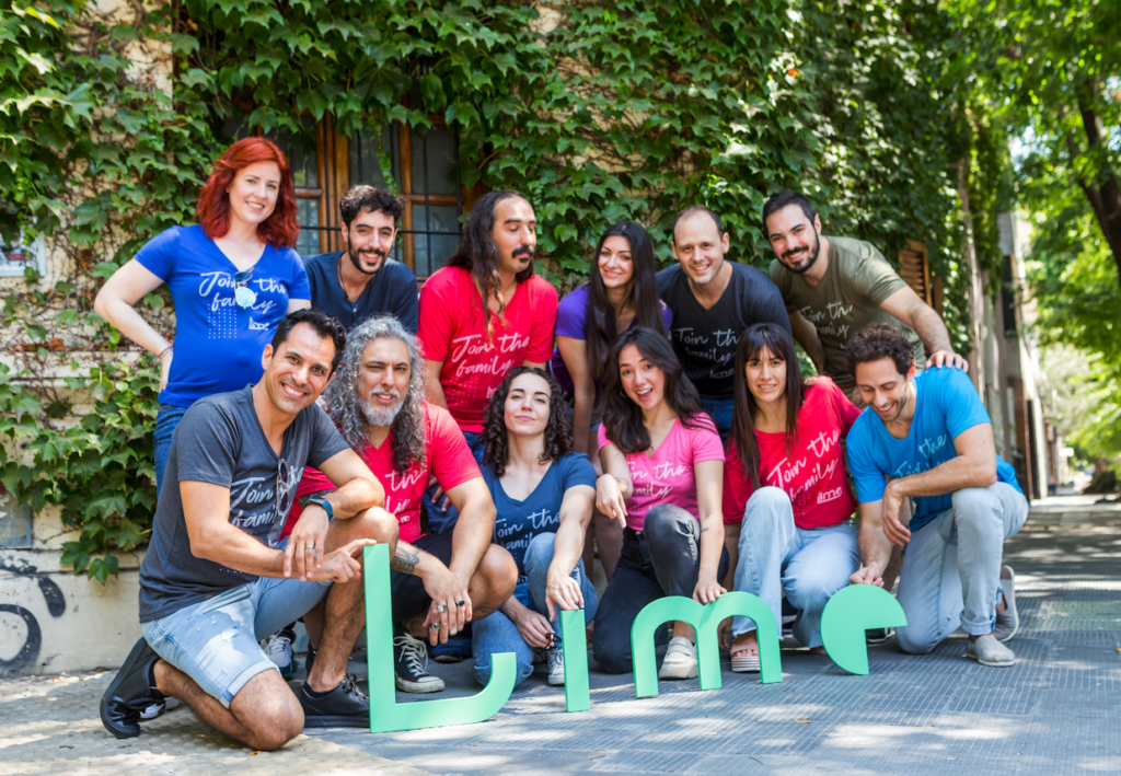 Team members posing for a group photo